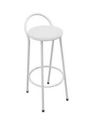 BANCO C/ENCOSTO 50 CM BRANCO BAIXO