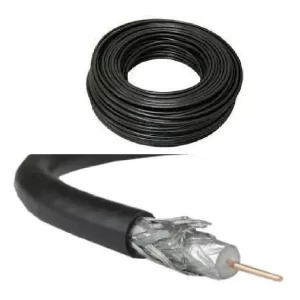 FIO CABO COAXIAL PRETO OHMS RGC59 C/100 MTS