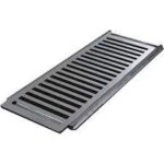 GRELHA ALUMINIO C/SUPORTE ESCOVADA 20X100
