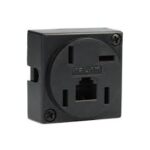 TOMADA EXTERNA P/FONE TELEBRAS+ 01AMERICANO PRETA