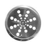 GRELHA ABRE-FECHA PVC REDONDA CROMADA 10 CM